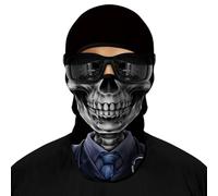 ShopINess Pasamontañas Calavera 3D UPF 40+ en Microfibra para Moto Esquí Snowboard Ciclismo | Balaclava Transpirable para Halloween Carnaval y Deportes Outdoor - (Calavera Doctor)