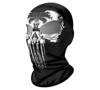 ShopINess Pasamontañas Dos Ojos 3D Calavera Unisex Adulto para Moto Deporte Fiestas Halloween y Carnaval con Dos Agujeros para los Ojos Alien