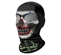 ShopINess Pasamontañas Dos Ojos 3D Calavera Unisex Adulto para Moto Deporte Fiestas Halloween y Carnaval con Dos Agujeros para los Ojos Calavera Joky