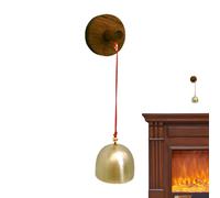 Shopkeepers Bell - Diseño de aleación de oro, campana para apertura de puerta, fácil instalación, montaje de madera, madera magnética para alertas de entrada a casa en tiendas, oficinas