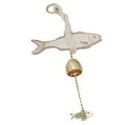 Shopkeepers Bell, Door Chime, Rustic Decor, Clear Tone Build Lightweight Design Easy Installation Wooden Fish Design, Small Size, Ideal para Shops Dorms Studios Cafes