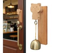 Shopkeepers Bell - Linda puerta de gato para campanilla | Campana de viento de metal con gancho adhesivo, campanas decorativas para exteriores, interiores, jardín, patio, valla de , dormitorio