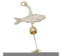 Shopkeepers Bell, Rustic Wooden Door Chime, 11,81 pulgadas Decorative Entry Alert, Easy Mount Doorbell with Fish Design for Door Opening Dorm Living Rooms Studios Apartment and Cafe Decor