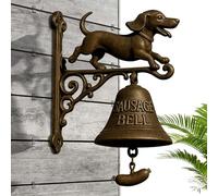 ShopkeepS Bell Witch Bafshund Welcing Worning Bandell | manual de resina | 7,87 pulgadas | Campana decorativa para abrir puertas de casa