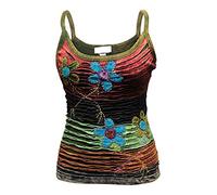 SHOPOHOLIC FASHION Camiseta sin Mangas Hippie Razor Cut 100% Algodón para Mujer, 3XL