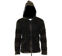 SHOPOHOLIC FASHION Chaqueta de invierno gótica con forro polar para hombre