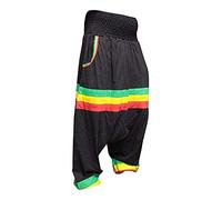 SHOPOHOLIC FASHION Hombre Hippie Ratsa Pantalones Harén - Negro, S