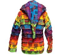 SHOPOHOLIC FASHION Infantil Duende Coloridos Hippy Rayas Sudadera con Capucha Hippy Boho Infantil Chaqueta de Punto - Búho, XXX-Large