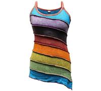 SHOPOHOLIC FASHION Mujer Prelavado Rainbow Top - Multicolor, Arcoiris, XL