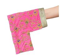 Shoppersduniya Japa Mala Gomukhi - Bolsa para cantar cuentas de japa (1 unidad), color rosa