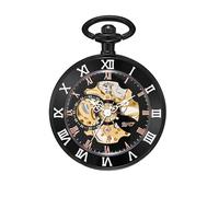 ShoppeWatch Reloj de Bolsillo Hombre con Cadena | Reloj de Bolsillo Antiguo Cuerda Manual con Movimiento Mecánico Clásico | Steampunk Pocket Watch PW11