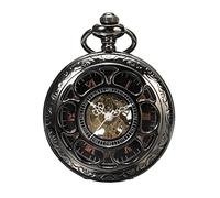 ShoppeWatch Reloj de Bolsillo Hombre con Cadena | Reloj de Bolsillo Antiguo Cuerda Manual con Movimiento Mecánico Clásico | Steampunk Pocket Watch PW19