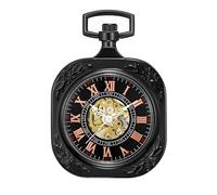 ShoppeWatch Reloj de Bolsillo Hombre con Cadena | Reloj de Bolsillo Antiguo Cuerda Manual con Movimiento Mecánico Clásico | Steampunk Pocket Watch PW70