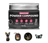 SHOPPGO Material de Escultura en Polvo, Polvo de Fundición para Relieve para Masilla de Relieve, Yeso, Hormigón, Muy Opaca, Resistente a La Luz, Pigmento de Óxido de Color Negro, 150g