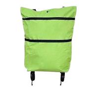 Shopping Bag Wheels - Oxford Folding Pouch, Rolling Grocery Cart, Heavy Duty Travel Storage Gear, Practical Commuting Laundry Accessory Tool | Great Accessory For Camping Sports Vacation Trips