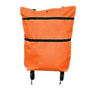 Shopping Bag Wheels - Oxford Folding Pouch, Rolling Grocery Cart, Heavy Duty Travel Storage Gear, Practical Commuting Laundry Accessory Tool | Great Accessory For Camping Sports Vacation Trips