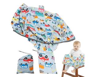 Shopping Cart Cover For Kids - Grocery Cart Sleeve | Soft Portable Stroller Protective Hood | Kids High Chair Guard | 2-in-1 Child Safety Shield For Supermarket Mall Travel Home Everyday