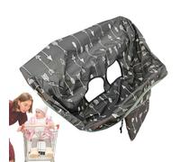 Shopping Cart Cover For - Waterproof High Chair Protector | Portable Feeding Bib & Seat Cover | High Durability Polyester Grocery Cart Liner With Storage Bag