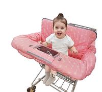 Shopping Cart Covers for Baby Girl, Cotton High Chair Cover, Machine Washable for Infant, Toddler (Pink)