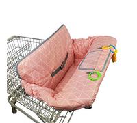 Shopping Cart Covers for Baby Girl, Cotton High Chair Cover, Toddler Grocery cart Cushion, Infant Cart Cover for Babies Girl, Machine Washable (Pink)