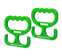 Shopping Grip - Dos unidades Hauling Accessory, Heavy Load Transport Aid, Reusable Grocery Item Connector, Household Item Relocation Gear, Personal Carrying Accessories, Ergonomic Compact Green Handle