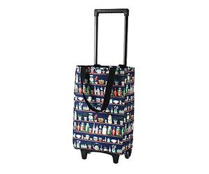 SHOPPING TROLLEY Carro Compras de Moda Plegable Silencio 2 Ruedas de PU Grande 20L + Impermeable Mantener Fresco Bolsas aislantes Bolso de la Carretilla 2 en 1 para supermercado Viaje Picnic