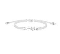 Shopsphère DISTRIBUCIÓN Pulsera Tenis | Joyería Tenis | Padel | Regalos Tenis Mujer Hombre Niña Niño | Pulseras Silver Tennis White Braided, talla única, Acero inoxidable, No es una piedra preciosa