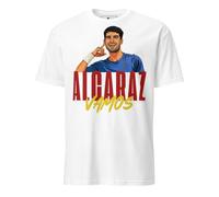 Shopsphère DISTRIBUTION Camiseta Carlito | Camiseta Tenis | Regalo | Cumpleaños | Carlos Alcaraz, Blanco, Large