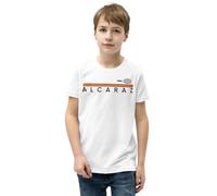 Shopsphère DISTRIBUTION Camiseta Enfant | Camiseta Carlos Alcaraz | Camiseta Tenis | Alcaraz, Blanco, Medium