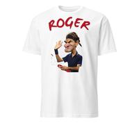 Shopsphère DISTRIBUTION T-Shirt Roger Federer | Sport | Tennis | Padel | Cadeau | Anniversaire | T-Shirt Roger | T-Shirt Federer