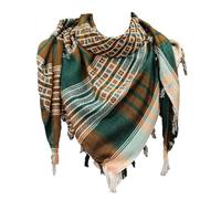 SHOPUKASA Bufanda militar táctica de algodón Shemagh, bufanda palestina, Keffiyeh para la cabeza y el cuello, regalos para hombres y mujeres + bolsa de papel, Verde (Green-olive), talla única
