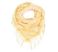 SHOPUKASA Bufanda militar táctica de algodón Shemagh, bufanda palestina, Keffiyeh para la cabeza y el cuello, regalos para hombres y mujeres + bolsa de papel, Amarillo-blanco, Talla única