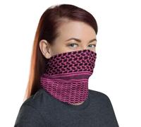 SHOPUKASA Shemagh - Bufanda táctica militar de algodón para hombres y mujeres + bolsa de papel, magenta, Talla única