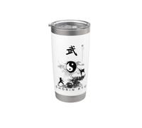 Shorin Ryu - Uniforme de karate, caligrafía Vaso térmico de acero inoxidable de doble pared