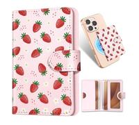 Shorogyt Cartera magnética para teléfono compatible con tarjetero Magsafe - Bonitas carteras de cuero delgadas de lujo para mujer para 4 tarjetas, para iPhone 17/16/15/14/13/12 Series para Apple RFID