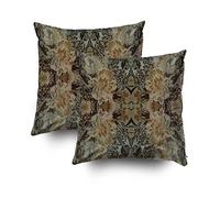 Shorping Fundas de Almohada Cortas con Cremallera, 40,64 x 40,64 cm, 2 Unidades, diseño de Flores Chinas, Decorativas, Fundas de Almohada, Fundas de cojín para sofá o Cama.