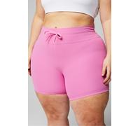 Short 15 cm de cintura alta Oasis Rib Fabletics Rosa Womens 3X plus