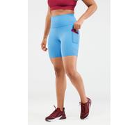 Short 18 cm de cintura muy alta On-The-Go Fabletics Surf Blue/Cherry Burst Womens S