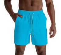Short 2 En 1 Hombre Trajes Parejas 4XL Larga Multibolsillos Atrevidos Coral Impermeable Divertido Tiburones Al Cerca Pegados Blue Cotton Deshilachados Barbara Urbano Rustico