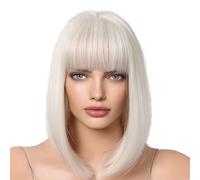 Short Bob Wig for Women | Natural Looking Highlighted Bob Wig | Heat Resistant Synthetic Hair, Comfortable and Stylish Bob Haircut Wig | Perfect for Daily Use