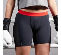 Short con protección pélvica desmontable mujer Outshock 500 negro/rojo L