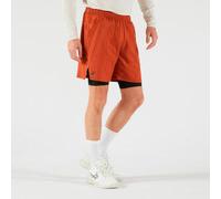 Short culote 2 en 1 de tenis hombre - Artengo térmico terracota / negro M