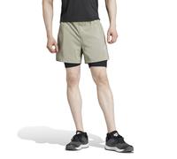 Short de entrenamiento de gym 2 en 1 Hombre Talla L. Color Beige