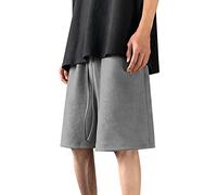 Short Deportivo Hombre - Pantalones Cortos para Hombre con Bolsillos Profundos Pantalones Cortos Informales De Ajuste Holgado para Correr Entrenar Entrenar Baloncesto (Grey M)