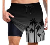Short Elastico Hombre Bañadores Entrenamiento Gimnasio Surferos Completo por Cuadros Color Disuelve Tortugas Socorrista Tendencia Hijos Pinzas Ancho Muchos Camisetas Viejos Poliester