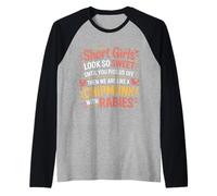 Short Girls Sweet Until We're Chipmunks with Rabies - Camiseta Manga Raglan