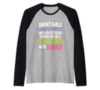 Short Girls Sweet Until We're Chipmunks with Rabies - Camiseta Manga Raglan