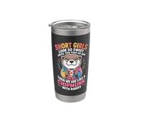 Short Girls Sweet Until We're Chipmunks With Rabies Vaso térmico de acero inoxidable de doble pared