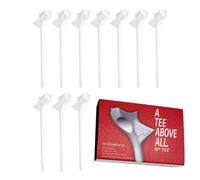 Short Golf Tees - PP 3.25inch Durable 10 Pieces | Path GolfTees with Longer Distance, Reduce Friction, Practice Accessories | Hombres, Mujeres, Golfing