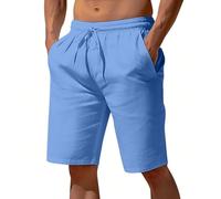 Short Hombre, Running Golf Desporto Deportivas Deportivos Corto Crossfit Gym Padel Trekking Bolsillo Moda Deporte Verano Trabajo Deportiva Secado Rapido Pantalones Cortos Hombre Lino,XL
